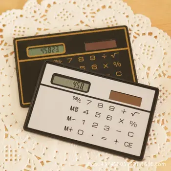 Калькулятор Jakcom, ультратонкий карманный калькулятор размером с кредитную карту, 8-значный Калькулятор, портативный W2k1 на солнечной энергии