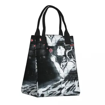 Ланч-бокс Girl Blowing Hearts От Banksy, Многофункциональный Уличный Граффити в стиле Поп-арт, термоохладитель, Пищевая Изолированная сумка для ланча, сумки-тоут