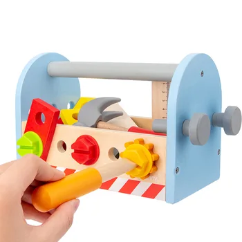 Детский набор инструментов, деревянная игра-головоломка, набор для разборки Монтессори, Имитация Многофункционального инструмента для ремонта, подарок для мальчика