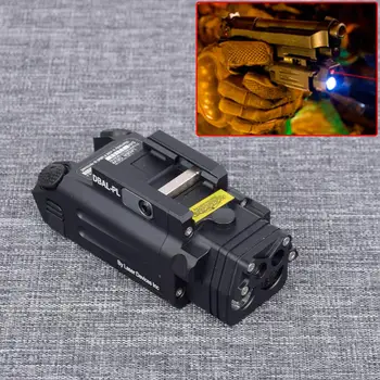 Тактический DBAL-PL ИК Лазерный Луч Комбинированный Стробоскопический Оружейный Фонарь LED Gun Tac Фонарик С Красным Лазерным NV Осветителем Для 20 мм Рейки