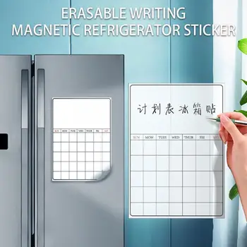 Магнитная прозрачная акриловая доска-календарь Многоразового использования, легко стираемое расписание, доска для холодильника с 6 ручками для дома, офиса, школы W5O6