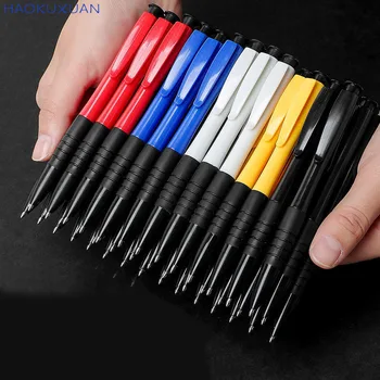 10 ручек, черная шариковая ручка оптом, черный синий, заправка маслом 0,7, прекрасная корейская версия, письменные принадлежности