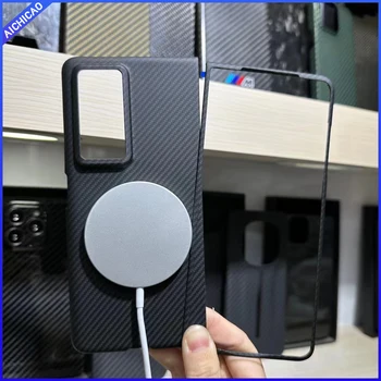 ACC- Carbon Чехол для телефона из углеродного волокна Magic V2, Чехол для телефона из арамидного волокна, Ультратонкая Защита от падения, Бизнес-оболочка Magic V2 5G