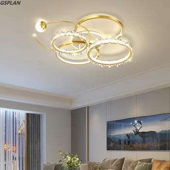 Новые роскошные люстры Nordic для гостиной, простые и атмосферные светильники для семейной столовой, люстры для спальни и кабинета