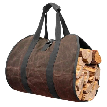 Акция! Большая холщовая сумка для хранения дров, сумка для кемпинга, держатель для кемпинга, сумка для хранения, деревянная холщовая сумка