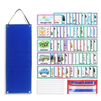 Наглядное расписание для детей немецкого дошкольного возраста Распорядок дня, календарь, наглядная доска-планировщик, обучающий инструмент для детей