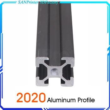 ЧЕРНЫЙ 2020 Европейский Стандарт, Анодированный алюминиевый профиль, Экструзия 100 мм-800 мм, Длина линейного рельса 500 мм для 3D-принтера с ЧПУ
