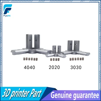 2 шт. Новый 3D-принтер 2020 3030 4040 T Слот Алюминиевый Профиль 3-полосный 90 градусов внутренний угловой кронштейн Внутренний разъем f/Alu-profile