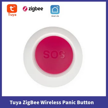 Tuya Zigbee Беспроводная Мини-Кнопка SOS Для Пожилых Умный Дом Аварийная Портативная Сигнализация Устройство Для Smartp Home Smart Life AP