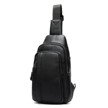 AETOO Новая корейская версия мужской сумки из натуральной кожи для поездок на работу, повседневная сумка с рисунком личи, нагрудная сумка Bao head layer из воловьей кожи, уличная сумка через плечо ba