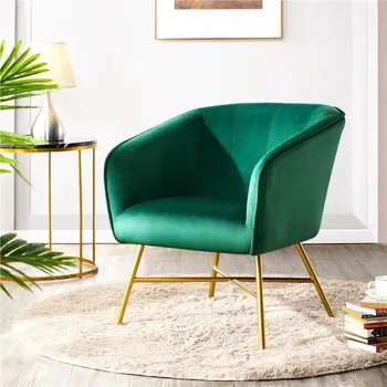 Alden Design Velvet Club Accent Chair, стул с акцентом на зеленую мебель
