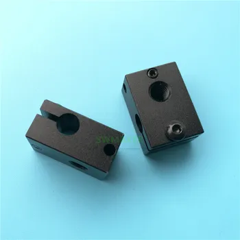 1шт Детали 3D-принтера V6 PT100 черный Алюминиевый нагревательный блок для сенсорных картриджей применить Reprap Prusa i3 V6 hotend