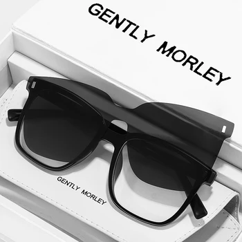 Роскошные Поляризованные солнцезащитные очки бренда GM, женские, мужские, тестовые линзы с магнитным креплением, Дизайнерские Элегантные солнцезащитные очки GENTLY MORLEY-82107