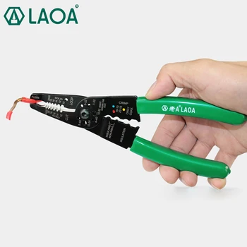 LAOA 8-дюймовые плоскогубцы для зачистки проводов, многофункциональные обжимные инструменты, электрические плоскогубцы