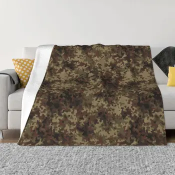 Камуфляжное одеяло из флиса, зимнее одеяло в стиле милитари, Многофункциональное мягкое одеяло для дивана, уличное плюшевое тонкое одеяло