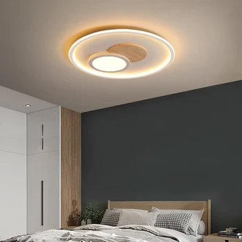 Потолочный светильник, защищающий глаза, Светодиодный Современный простой светильник для спальни, Скандинавской гостиной, Ультратонкое Интеллектуальное освещение