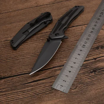 Складной карманный нож Kershaw 8300 сталь + серый титан + ручка из углеродного волокна, тактические ножи для выживания в походе, EDC инструменты