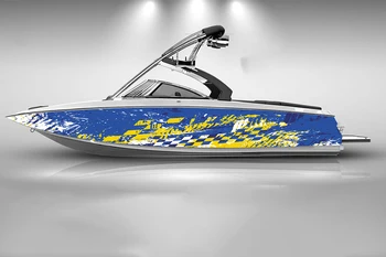 Усовершенствованная Абстрактная графика Наклейки на лодку Самоклеящиеся Наклейки Модная Пользовательская Наклейка Виниловая Водонепроницаемая Наклейка на лодку