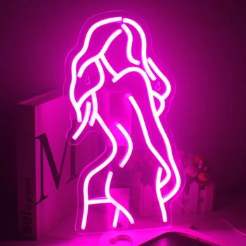Сексуальное Женское Тело, светодиодная неоновая Вывеска, Настенный светильник с питанием от USB, Декор для домашней вечеринки, бара, магазина, Свадебный декор, Акриловые неоновые лампы