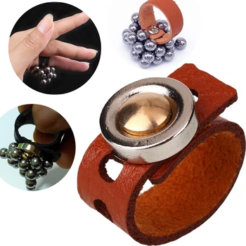 Волшебное Магнитное кольцо, магнит, инструмент для фокусника на палец, кожа для рогатки, стальной шар, катапульта, охота