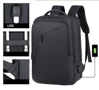 Модный рюкзак для ноутбука Унисекс Большой емкости, Новый Повседневный водонепроницаемый рюкзак С USB-зарядкой, многофункциональная дорожная сумка