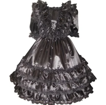 Французское платье Сисси для маленьких девочек, хит продаж, Тонкое атласное платье с рюшами, ролевые игры на заказ
