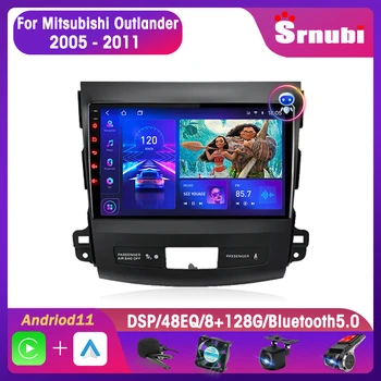 Srnubi 2Din Android 11,0 Автомобильный радиоприемник для Mitsubishi Outlander 2 2005-2011 для Citroen C-Crosser Мультимедийный плеер Carplay Стерео