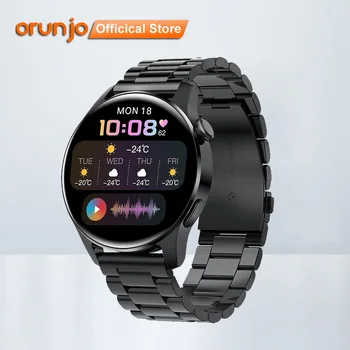 Orunjo i29 Смарт-Часы Мужские Bluetooth Call Full Touch Спортивные Фитнес Водонепроницаемые Смарт-часы Со Стальным Ремешком для сердечного Ритма Android iOS