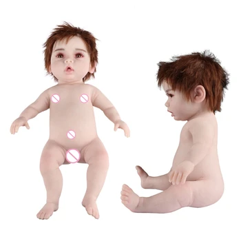 Силиконовая девочка 47 см, Возрожденный ребенок, детская игрушка, подарок для мальчиков и девочек, подарок на День рождения