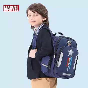 2023 Disney Новые школьные сумки для мальчиков Капитан Америка Человек-паук, ортопедический рюкзак для учащихся начальных классов 1-5 классов Mochilas