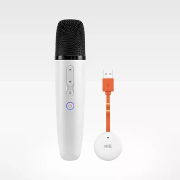 Q1 Умный беспроводной микрофон AI Intelligence Красивый голосовой Караоке-микрофон с USB-приемником для прямой трансляции KTV