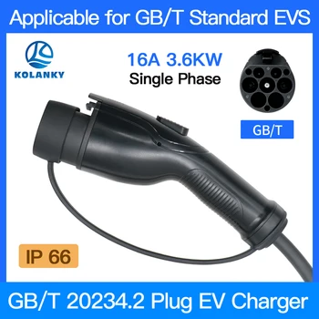 32A 3P 22KW Штекер зарядного устройства GBT EV для электромобиля, китайских гибридных автомобилей, Разъем IP 65
