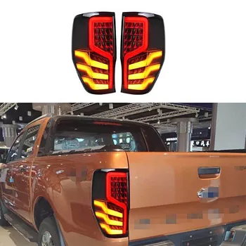 2 шт. Светодиодный задний фонарь для Ford Ranger 2012-2022 T6 T7 T8 светодиодный фонарь заднего вида с черной рамкой Система автоматического освещения
