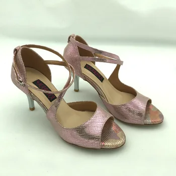 женские туфли для латиноамериканских танцев на каблуке 7,5 см, обувь для сальсы, практичная обувь, удобные туфли для латиноамериканских танцев MSL6291PCL на высоком каблуке в наличии