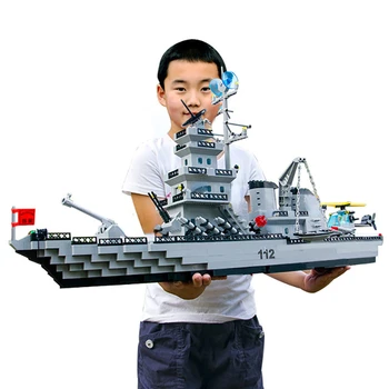 Совместимость с Lego 1682 шт. Военный Военно-Морской Корабль Наборы Строительных Блоков Игрушки Кирпич Авианосец Армейский Военный Корабль WW2 Тяжелый Танк