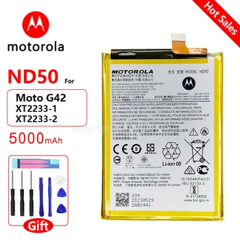 Оригинальный Сменный Аккумулятор Motorola ND50 Для мобильного телефона Motorola MOTO G42 XT2233-1 XT2233-2 5000 мАч Batteria + Номер для отслеживания