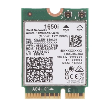 B95D Killer 1650i Двухдиапазонная Беспроводная карта Wifi6 2,4 Гбит/с AX201NGW 802.11AX, совместимый с Bluetooth 5,0 Ноутбук для Win10 11