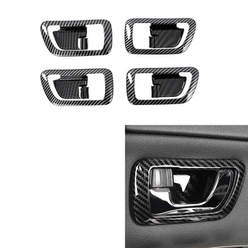 4 шт. Внутренняя Дверная ручка из углеродного волокна, Накладка на панель Чаши для Mitsubishi Pajero 2007-2019, Молдинги для интерьера