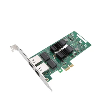 82576-T2 Двухпортовая Гигабитная сетевая карта PCI-E Адаптер сетевой карты для XP/WIN7/WIN8/WIN10