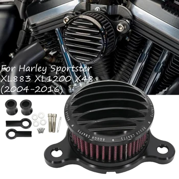 Впускной фильтр воздухоочистителя для мотоциклов, комплект для Harley Sportster XL 883 1200 2004-2014, универсальный автоматический фильтр воздухоочистителя