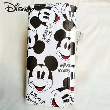 Женский кошелек Disney Mickey, Модная высококачественная сумка для карт, вмещающая фотографии, Женская сумка, Мультяшная многофункциональная сумка для хранения