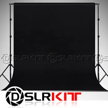Хромированный черный фон для фотосъемки 1,8 м x 2,8 м, муслиновый фон из 100% хлопка