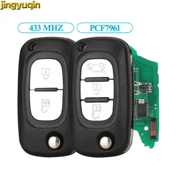 Jingyuqin 3 шт. Автомобильный Ключ Сигнализации Дистанционный Брелок ASk PCF7961A 433 МГц Для Mercedes Benz Smart Citan 2012-2019 Оригинал 2 Кнопки