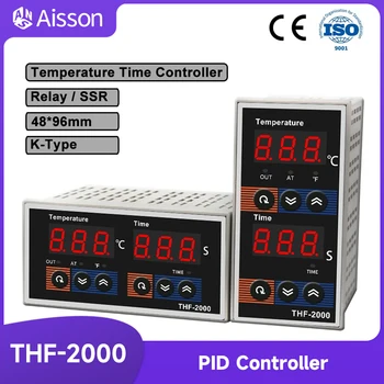Реле прибора для управления Интеграцией времени и температуры SSR THF-2000 AC85-AC265V 50 Гц с Цифровым дисплеем PID-контроллер K-типа