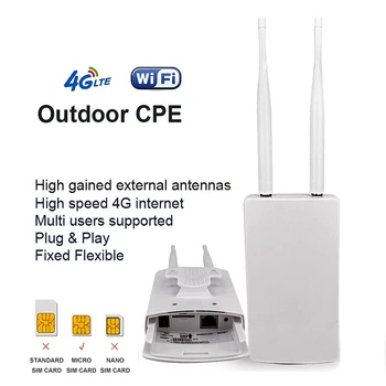 Внешний Водонепроницаемый 300 Мбит/с Умный 4G маршрутизатор Домашняя точка доступа RJ45 WAN LAN Wi-Fi Модем с покрытием Внешняя антенна CPE