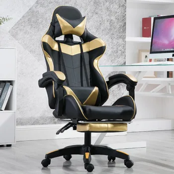 Кресло для киберспорта, Кожаное Игровое Студенческое интернет-кафе, Эргономичное Офисное Компьютерное Кресло с откидной спинкой для домашнего подъема