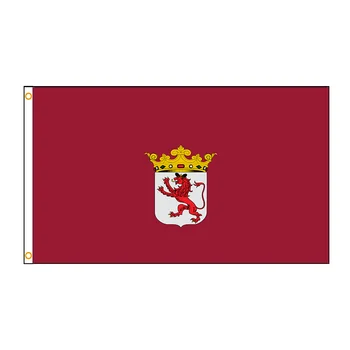 Для украшения использовался испанский флаг Леона