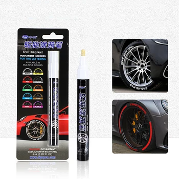 Популярная цветная ручка для рисования шин, белая ручка для подкраски дизайна шин, водонепроницаемая и не выцветающая, граффити для автомобильных шин, граффити для мотоциклов