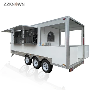 OEM Мобильный трейлер для грузовиков с едой 18,7 футов, Индивидуальная цена по прейскуранту завода-изготовителя, Тележка для еды на открытом воздухе, Кухня быстрого питания, торговый автомат для продажи