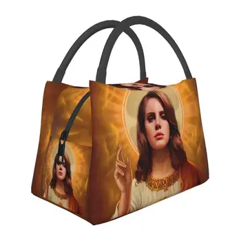Изготовленные на заказ Сумки для ланча Jesus Lana Del Rey, Мужские и женские сумки-охладители, теплые изолированные ланч-боксы для офисных поездок